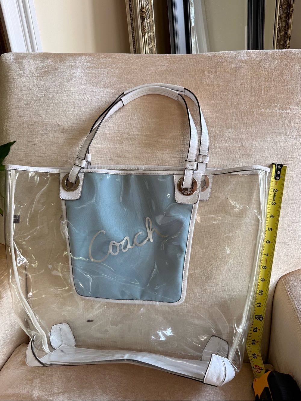 Rare Coach F16594 clear tote - Picture 2 of 16